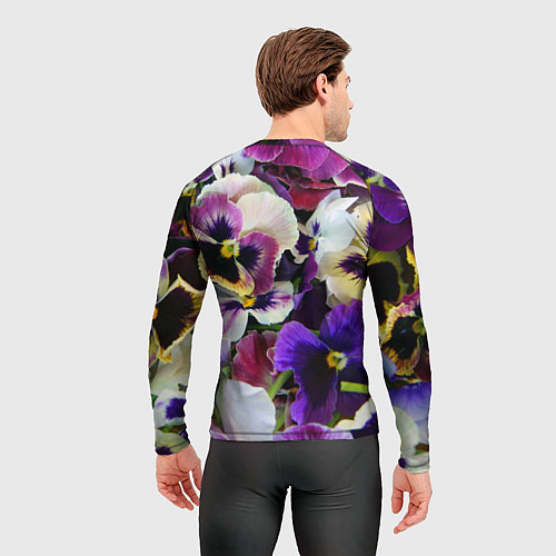 Мужской рашгард Красивые анютины глазки / 3D-принт – фото 4