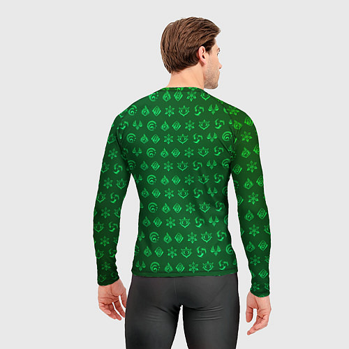 Мужской рашгард Паттерн элементали под дендро / 3D-принт – фото 4