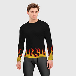 Рашгард мужской Горящее пламя, цвет: 3D-принт — фото 2
