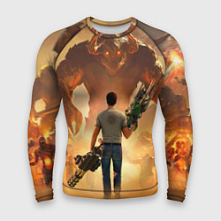 Рашгард мужской Serious Sam, цвет: 3D-принт