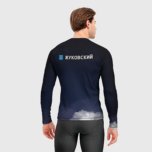 Мужской рашгард Город Жуковский - наукоград / 3D-принт – фото 4