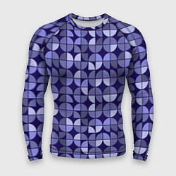 Рашгард мужской Фиолетовая геометрия Ретро паттерн, цвет: 3D-принт