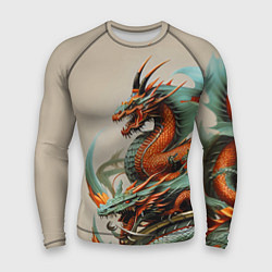 Рашгард мужской Japan dragon - irezumi, цвет: 3D-принт