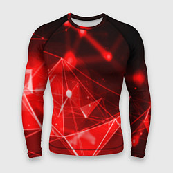 Рашгард мужской Абстрактные красные лучи, цвет: 3D-принт