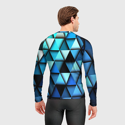 Мужской рашгард Blue triangle / 3D-принт – фото 4