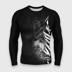 Рашгард мужской Волк с узором, цвет: 3D-принт