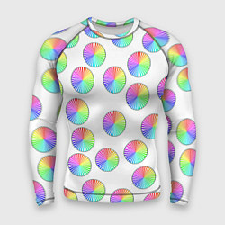 Рашгард мужской Круги с линиями, спектр, цвет: 3D-принт