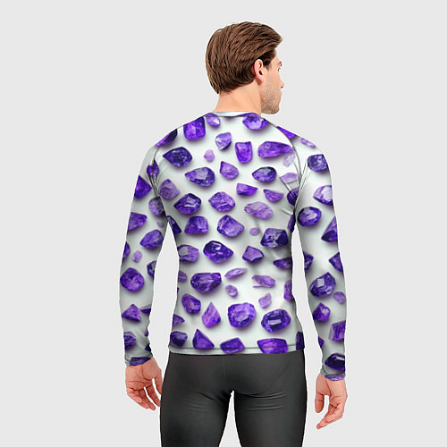 Мужской рашгард Россыпь аметистов / 3D-принт – фото 4