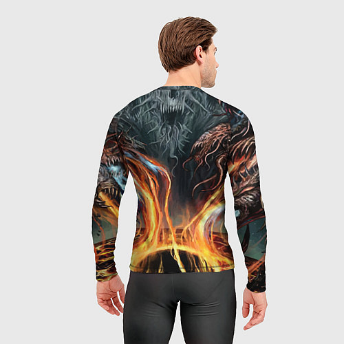 Мужской рашгард Гомер Симпсон играет на гитаре / 3D-принт – фото 4