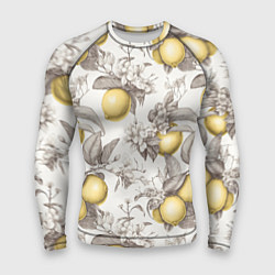 Рашгард мужской Лимоны - винтаж графика: паттерн, цвет: 3D-принт