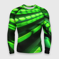 Рашгард мужской Green neon abstract, цвет: 3D-принт