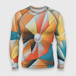 Рашгард мужской Жемчужина - градиент из полигональных треугольнико, цвет: 3D-принт