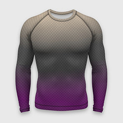 Рашгард мужской Фиолетовый и серый дым - Хуф и Ся, цвет: 3D-принт