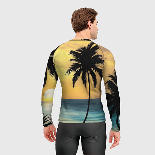 Мужской рашгард Вечер на отдыхе / 3D-принт – фото 4