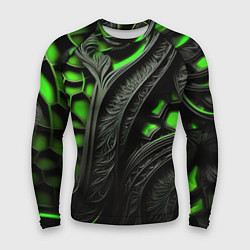 Рашгард мужской Green black abstract, цвет: 3D-принт