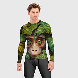 Рашгард мужской Обезьяна в джунглях, цвет: 3D-принт — фото 2