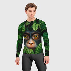 Рашгард мужской Черная обезьянка, цвет: 3D-принт — фото 2