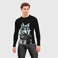 Рашгард мужской Волк - графика, цвет: 3D-принт — фото 2