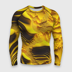 Рашгард мужской Желтая объемная текстура, цвет: 3D-принт