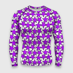 Рашгард мужской Ретро звёзды фиолетовые, цвет: 3D-принт