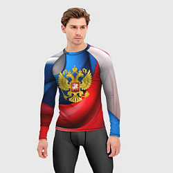 Рашгард мужской Золотой герб России, цвет: 3D-принт — фото 2