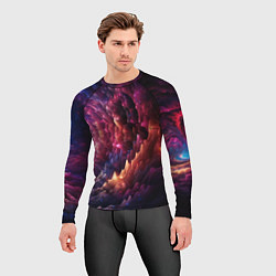 Рашгард мужской Звездная космическая спираль, цвет: 3D-принт — фото 2