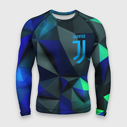 Рашгард мужской Juventus blue abstract logo, цвет: 3D-принт