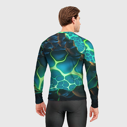 Мужской рашгард CSGO разлом неоновых плит / 3D-принт – фото 4