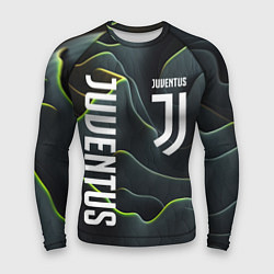 Рашгард мужской Juventus dark green logo, цвет: 3D-принт
