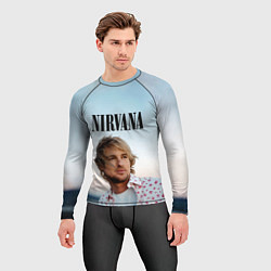 Рашгард мужской Тру фанат Nirvana, цвет: 3D-принт — фото 2
