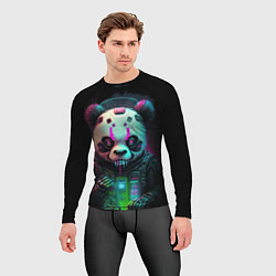 Рашгард мужской Панда киберпанк, цвет: 3D-принт — фото 2