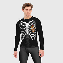 Рашгард мужской Скелет: ребра с шаурмой, цвет: 3D-принт — фото 2