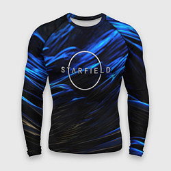 Мужской рашгард Starfield logo blue background