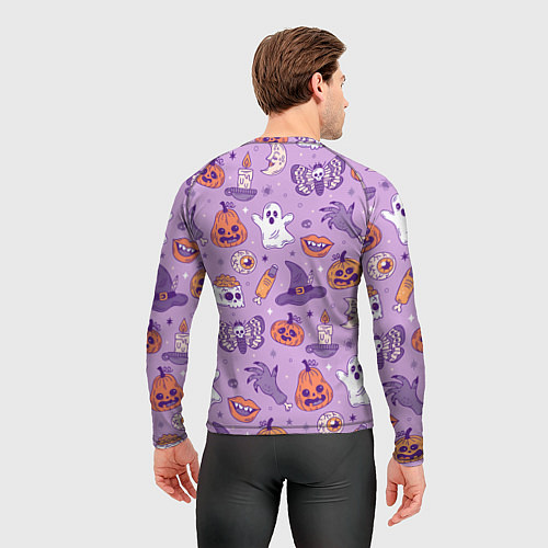 Мужской рашгард Halloween pattern арт / 3D-принт – фото 4