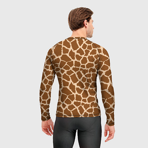 Мужской рашгард Кожа жирафа - giraffe / 3D-принт – фото 4