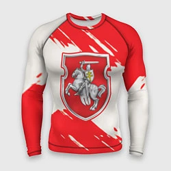 Рашгард мужской Belarus герб краски, цвет: 3D-принт