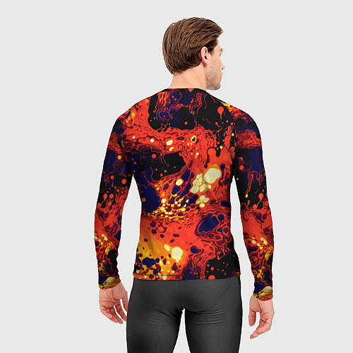 Мужской рашгард Огненная вулканическая лава / 3D-принт – фото 4