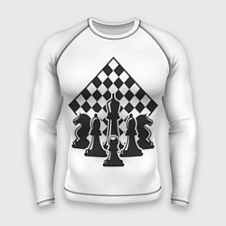 Рашгард мужской Шахматная доска и фигуры, цвет: 3D-принт