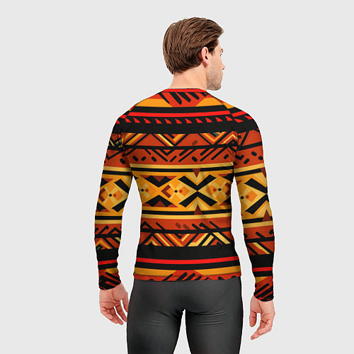 Мужской рашгард Узор в этническом стиле масаев / 3D-принт – фото 4