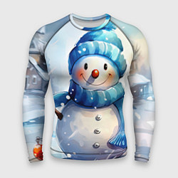 Рашгард мужской Большой снеговик, цвет: 3D-принт