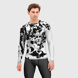 Рашгард мужской Морда льва - абстракция, цвет: 3D-принт — фото 2