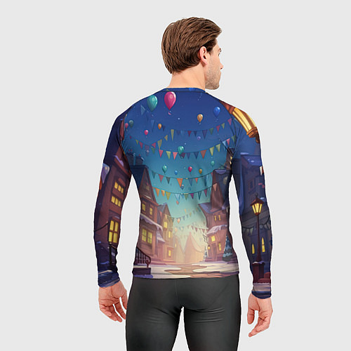 Мужской рашгард Счастливого рождества новый год / 3D-принт – фото 4