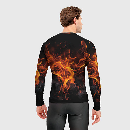 Мужской рашгард Огонь и дым / 3D-принт – фото 4