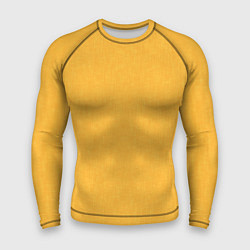 Рашгард мужской Жёлтый однотонный текстура, цвет: 3D-принт