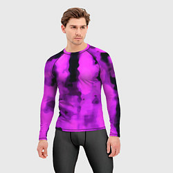 Рашгард мужской Узор фиолетовая нежность, цвет: 3D-принт — фото 2