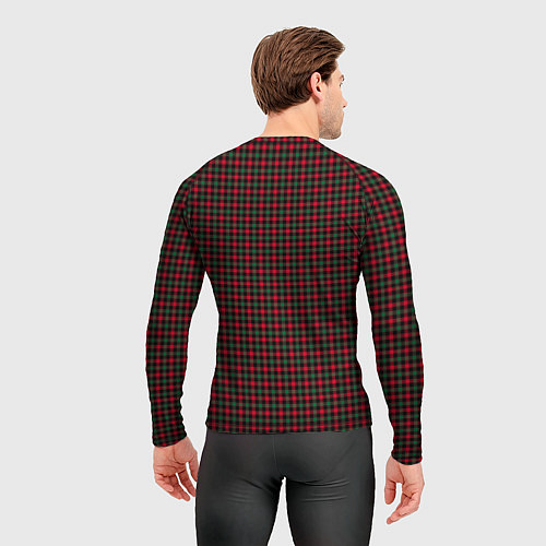 Мужской рашгард Чёрно - красная классическая клетка / 3D-принт – фото 4