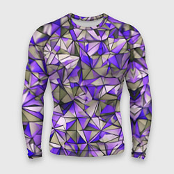 Рашгард мужской Маленькие фиолетовые треугольники, цвет: 3D-принт