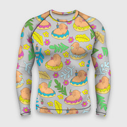 Мужской рашгард Семья капибар на отдыхе