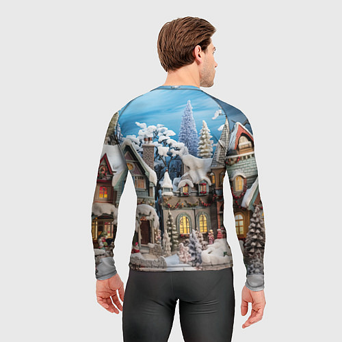 Мужской рашгард Северное сияние торжества / 3D-принт – фото 4