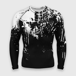 Рашгард мужской Черно-белый гранж текстуры дерева, цвет: 3D-принт